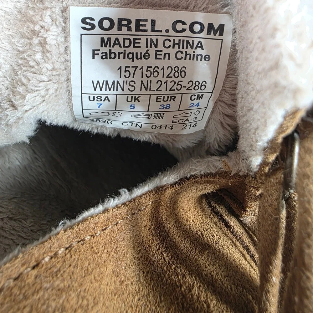 Sorel Waterproof Winter Boots Women's‎ 7 Brown Leather Lace Up Duck Boot